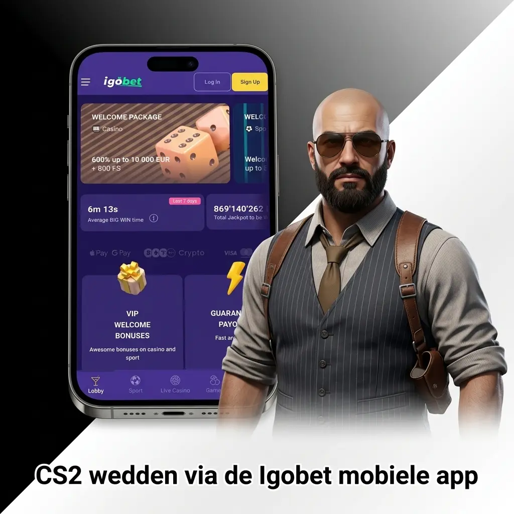 Igobet mobiele app voor CS2 weddenschappen