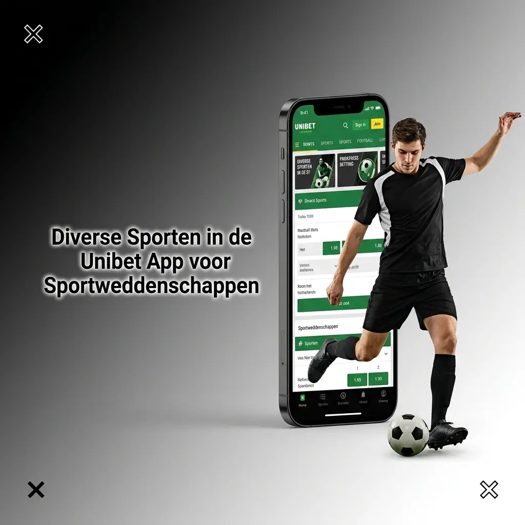 Overzicht van sporten in de Unibet app