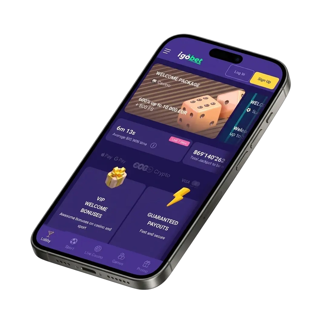 Igobet app downloaden op smartphone voor Android en iOS