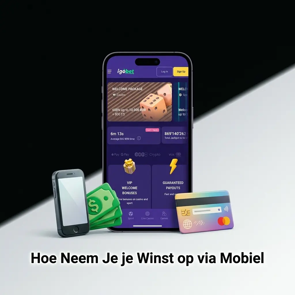 Winst opnemen via mobiel bij Igobet