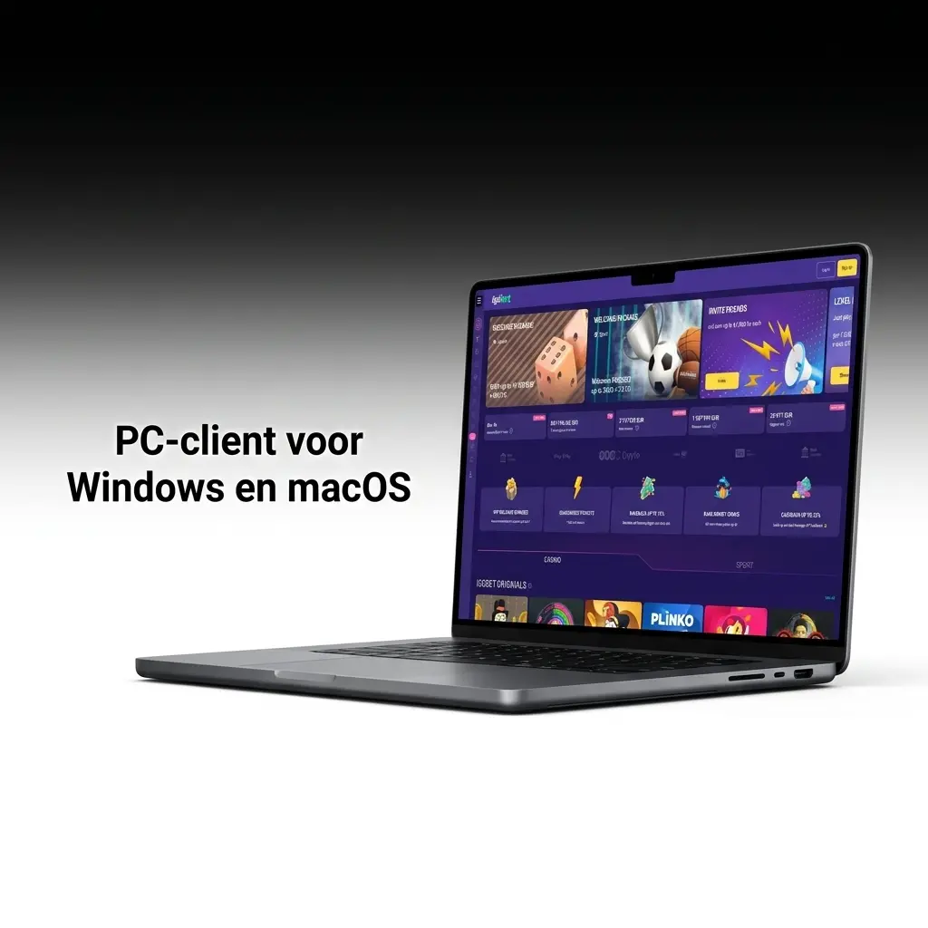 Igobet website op een Windows of macOS computer zonder downloadclient