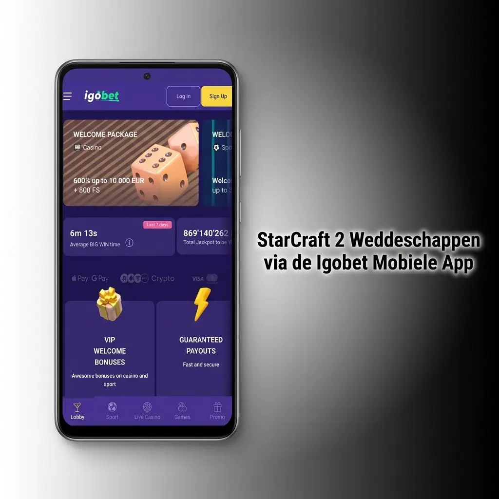 Igobet mobiele app voor StarCraft 2 weddenschappen