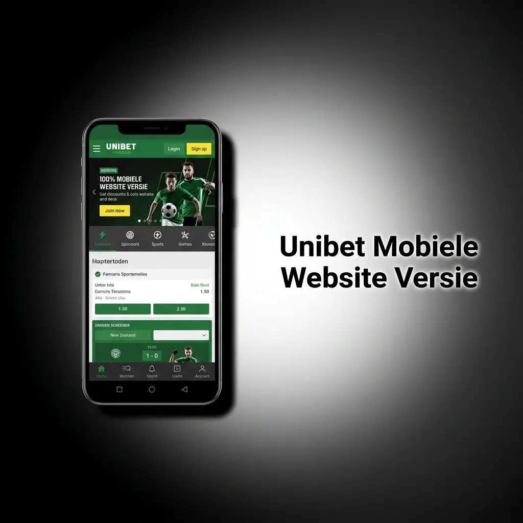 Unibet mobiele website op smartphone en tablet
